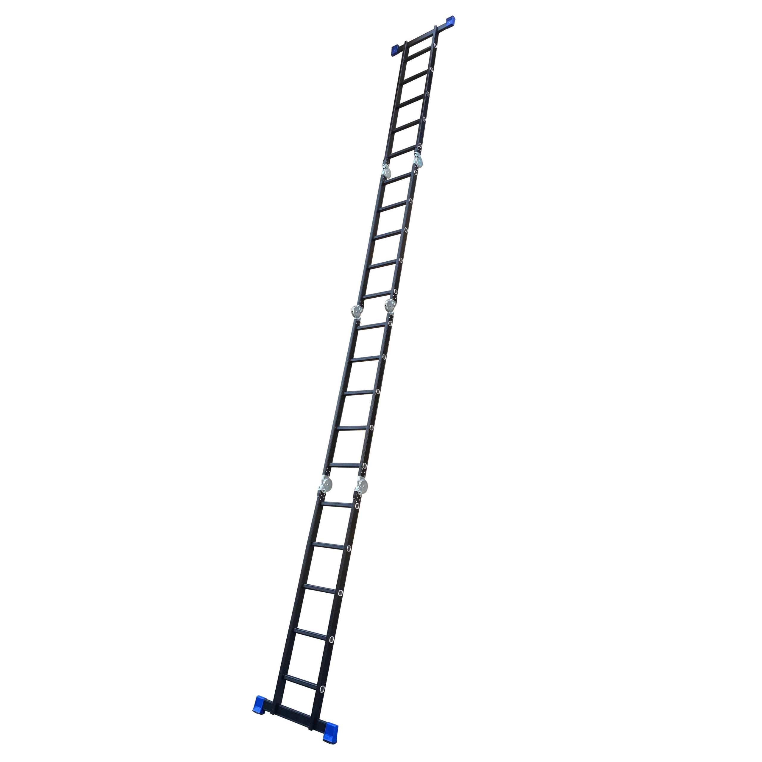 multipurpose aluminium ladder heavy duty 4×6 black – Tools Paradise Ltd
